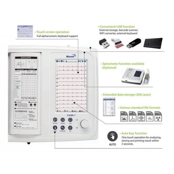 Καρδιογράφος ECG CARDIO 7 (12 κανάλια με οθόνη αφής)