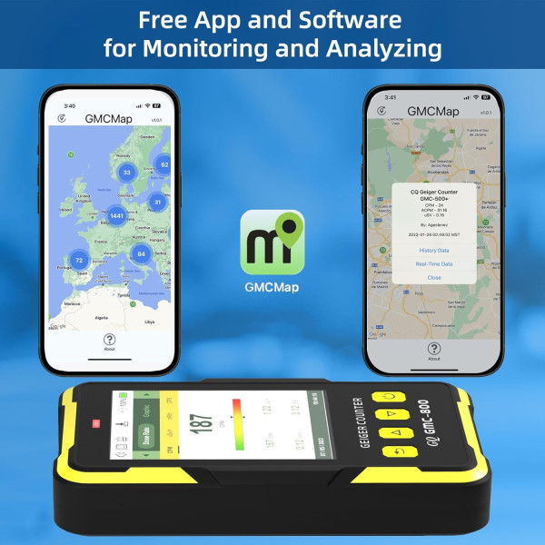 Μετρητής Geiger GQ GMC- 800 – Ψηφιακός Ανιχνευτής Ακτινοβολίας με USB & Καταγραφή Δεδομένων